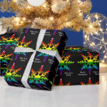 HBT TQ-Pridets Flagga HGBTQ i julklapp Presentpapper<br><div class="desc">Originalplan 8 Rand HBT-Pride Flagga i julklapp,  svart julklapp Papper med anpassningsbar: God jul,  med Kärlek tomten</div>