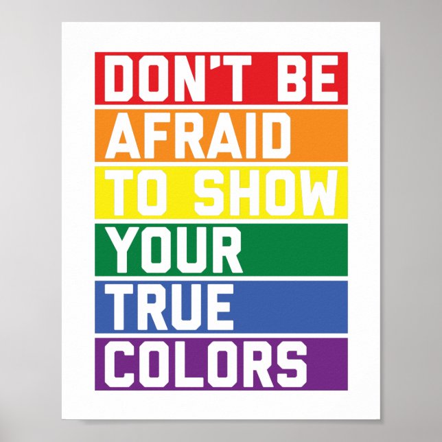 HBT TQ Rainbow Färg | Pride Månad Gift Idea Poster (Framsidan)