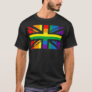 HBT TQ Rainbow Flagga of Britain Gay pride Union J T Shirt