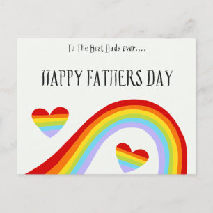 HBT TQ Rainbow & Hearts Lycklig Fars dag Vykort