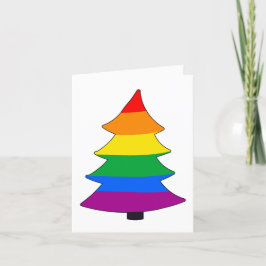 HBT TQ+ Rainbow Pride Holigay Träd Helgkort