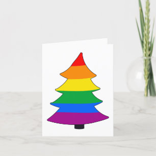 HBT TQ+ Rainbow Pride Holigay Träd Helgkort