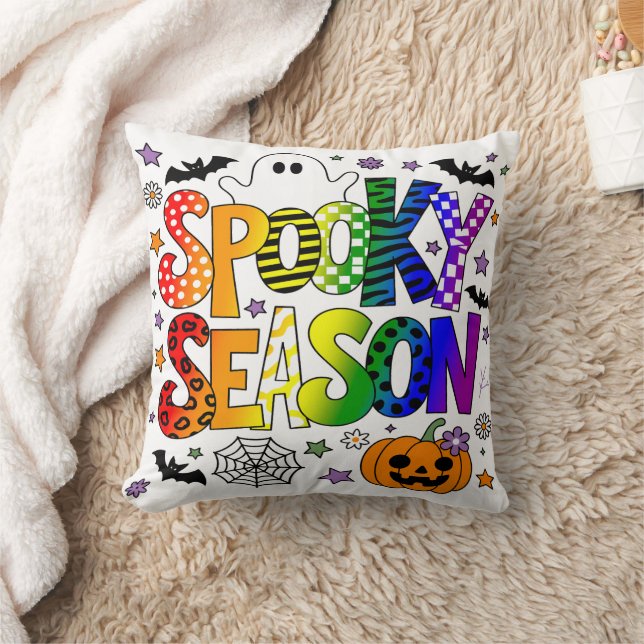 HBT TQ Rainbow Spooky Season Halloween Kudde (Filt)