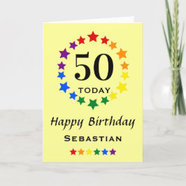HBT-tQ Rainbow Stars - 50 Today eller vilken ålder Kort