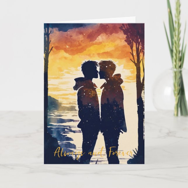 HBT-tQ Valentine-årsjubileum - gay-kort Kort (Framsida)