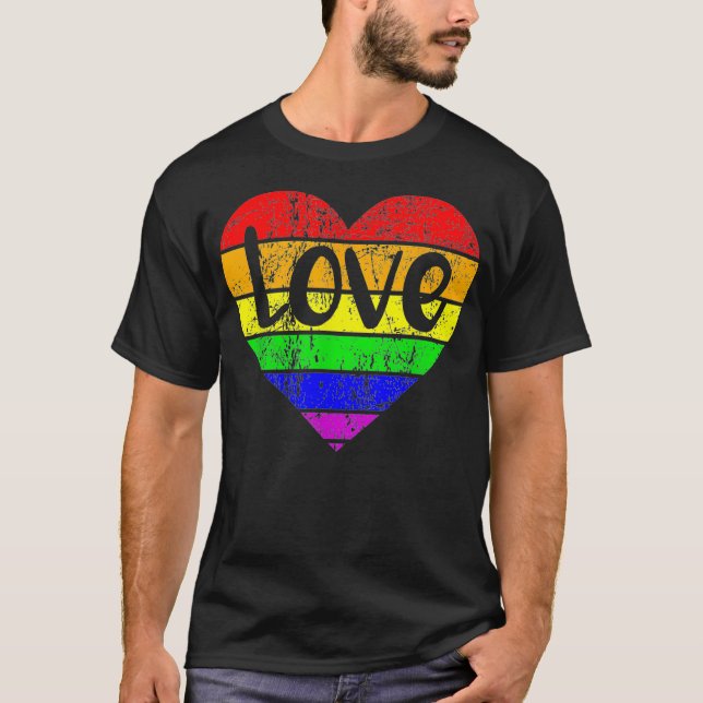 HBT TQ Valentines day Matching Par Gay KÄRLEK Pri T Shirt (Framsida)