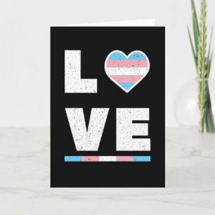 HBT Transgender Pride Flagga Distress Grunge Kärle Kort
