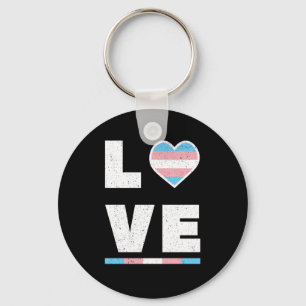 HBT Transgender Pride Flagga Distress Grunge Kärle Nyckelring