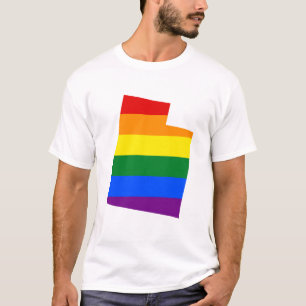 HBT Utah, US statlig flagga karta T-Shirt