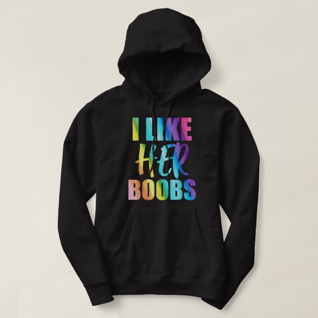 HBT Valentines day Shirt Heart Pride Gay Lesbisk Hoodie (Design framsida)