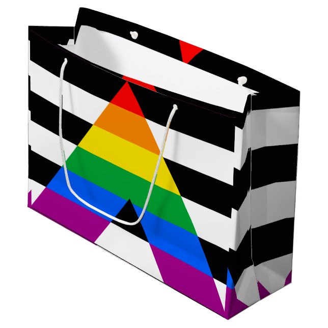 HBTQ+-allierad flagga (Framsidan Vinklad)