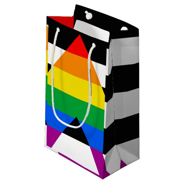 HBTQ+ Allierad Flagga (Framsidan Vinklad)