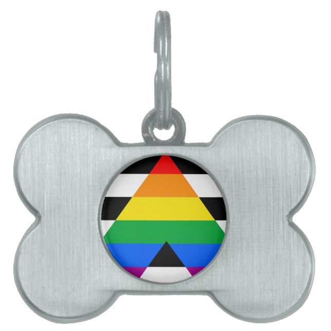 HBTQ+ Allierad Flagga ID-bricka Husdjur (Framsidan)