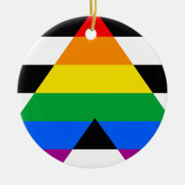 HBTQ+ Allierad Flagga Julgransprydnad Keramik