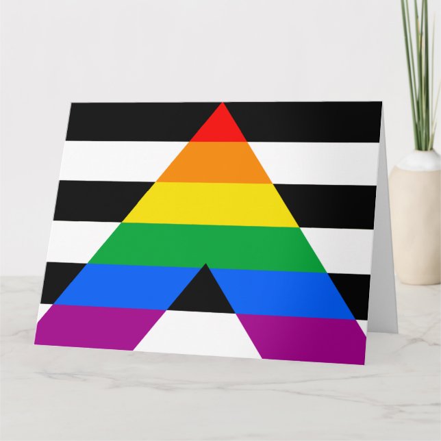 HBTQ+ Allierad Flagga Kort (Framsida)