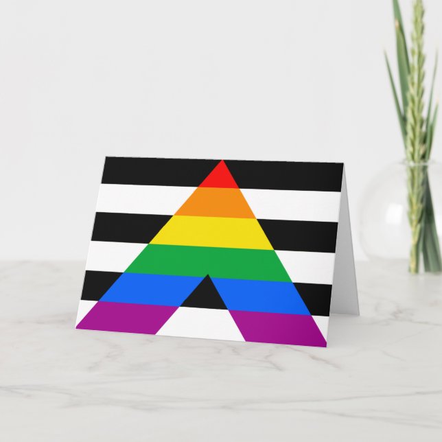 HBTQ+ Allierad Flagga Kort (Framsida)