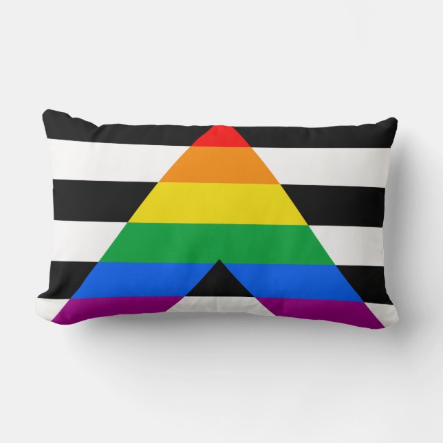 HBTQ+ Allierad Flagga Lumbarkudde (Framsida)