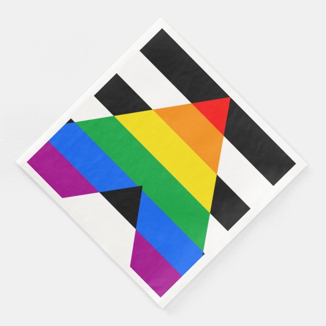 HBTQ+ Allierad Flagga Pappersservett (Hörn)