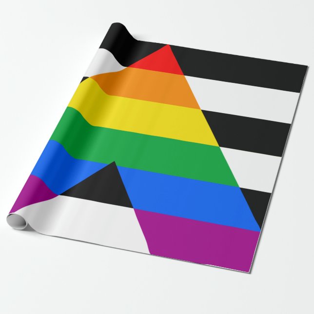 HBTQ+ Allierad Flagga Presentpapper (Utrullad)