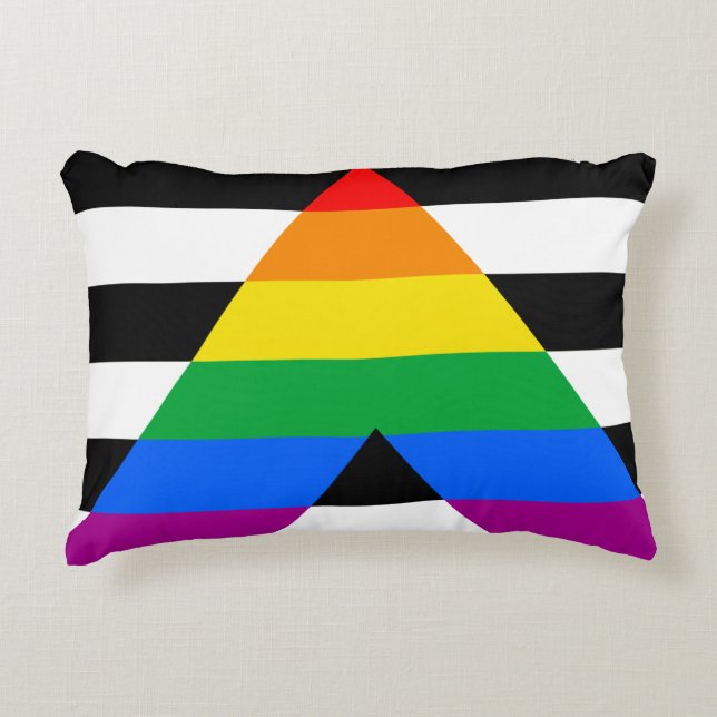 HBTQ+ Allierad Flagga Prydnadskudde (Framsidan)