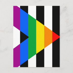 HBTQ+ Allierad Flagga Vykort