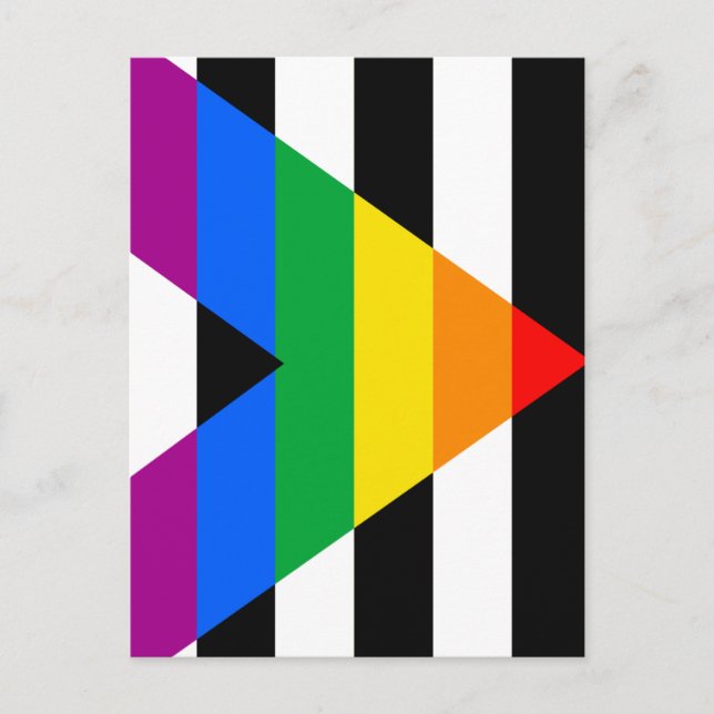 HBTQ+ Allierad Flagga Vykort (Framsida)