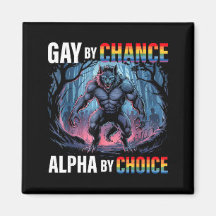 HBTQ av en slump Alfa val Rolig varg Alfa HBTQ Magnet