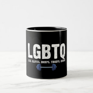 HBTQ Ben Glutes Biceps Triceps Quads Gymälskare Två-Tonad Mugg