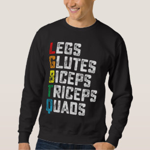 HBTQ Ben Gluteus Biceps Triceps Lår Rolig Gym Lång Ärmad Tröja