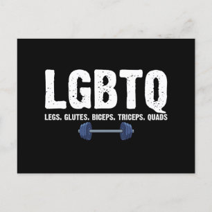 HBTQ Ben Gluteus Biceps Triceps Quadriceps Gymälsk Vykort
