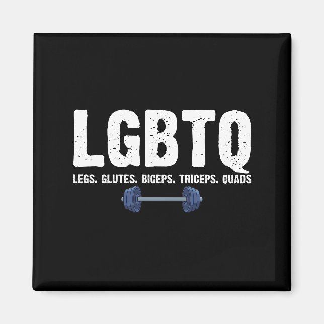 HBTQ Ben Stuss Biceps Triceps Quadriceps Gymälskar Magnet (Framsidan)