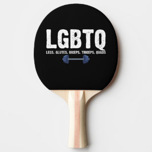 HBTQ Ben Stussar Biceps Triceps Lår Gymnäsentusias Pingisracket