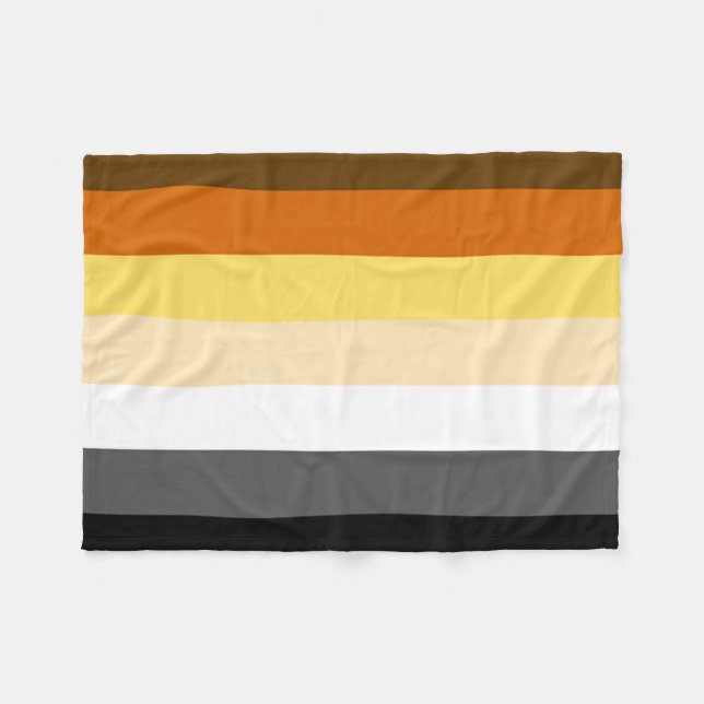 HBTQ Björnstolthetsflagga Fleecefilt (Framsidan (Horisontell))