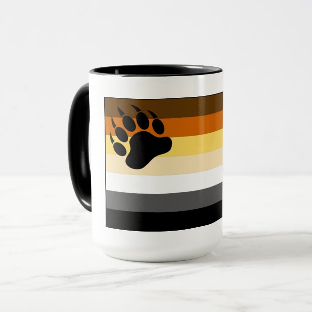 HBTQ Björnstolthetsflagga Mugg (Framsida vänster)