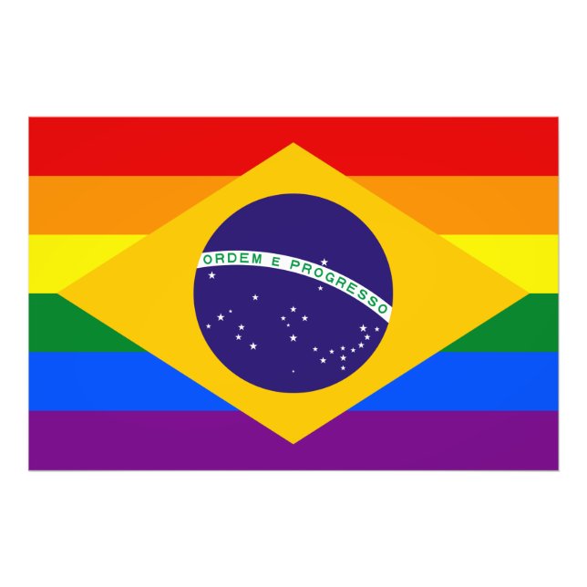 HBTQ Brasilien Fototryck (Framsidan)