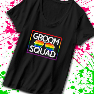 HBTQ Bröllop Gay Pride Matchande Brudtärnar Trupp T Shirt