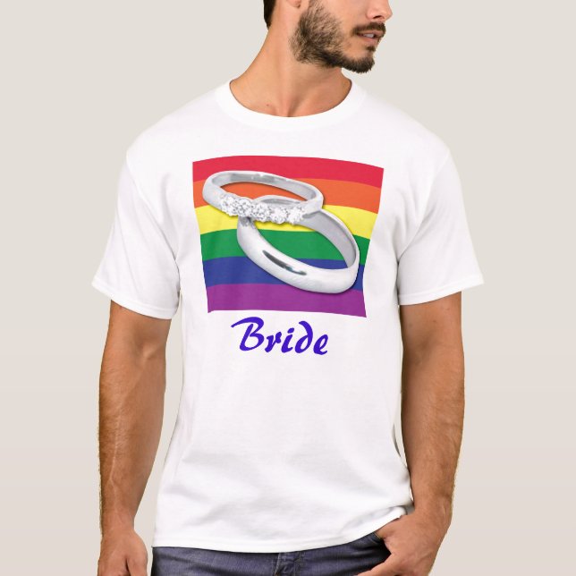 HBTQ-bröllop T-shirt (Framsida)