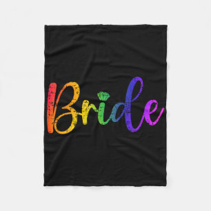 HBTQ Bröllopsfest Brud T-Shirt Sällskapsdamer Fleecefilt