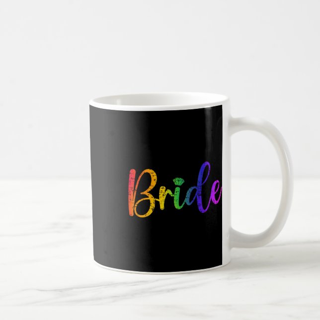 HBTQ Bröllopsfest Brud T-shirt Sällskapsdamer Kaffemugg (Höger)
