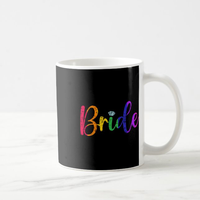 HBTQ Bröllopsfest Brud T-shirt Sällskapsdamer Kaffemugg (Höger)