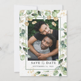 HBTQ Eucalyptus Guld Foto Spara Datum Datumet
