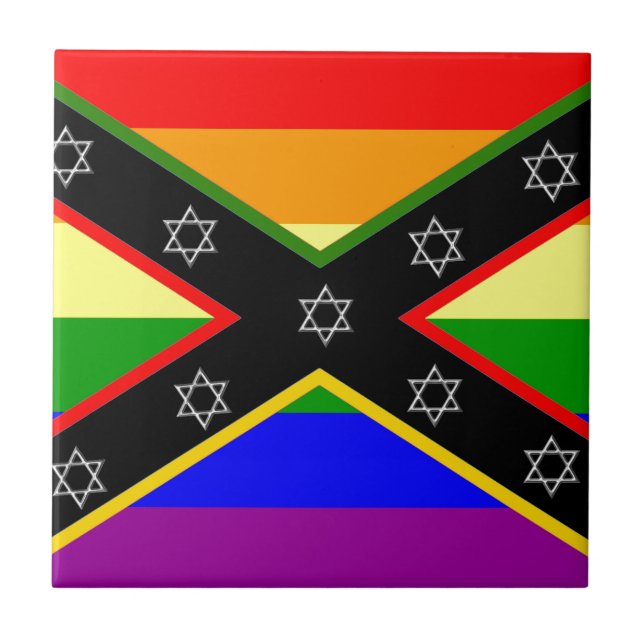 HBTQ-fientlig flagga Kakelplatta (Framsidan)