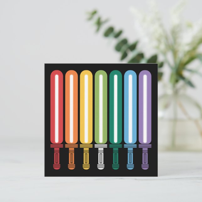 HBTQ-flagg Gay Pride  Inbjudningar (Stående Fram)