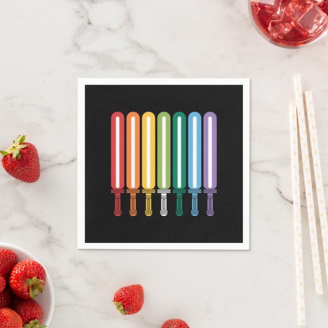 HBTQ-flagg Gay Pride  Pappersservett (Insitu)