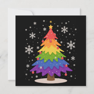 HBTQ-flagg julgran God Jul HBTQ stolthet  Julkort