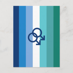HBTQ-flagga för homosexuella män Vykort