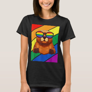 Hbtq-flagga Gay Pride-månad Murmeldjur Med Hbtq-kä T Shirt