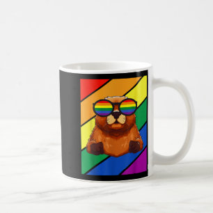 Hbtq-flagga Gay Pride-månad Murmeldjur Med Lgbt Gl Kaffemugg