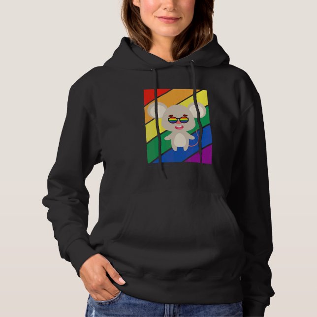 Hbtq Flagga Gay Pride Månad Regnbåge Möss Hbtq Gla T Shirt (Framsida)