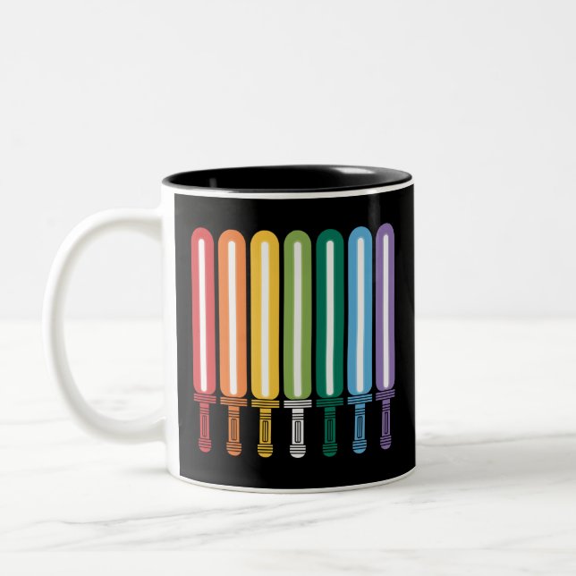 HBTQ-flagga Gay Pride  Två-Tonad Mugg (Vänster)